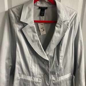 Lane Bryant Women's Light Gray Suit Jacket